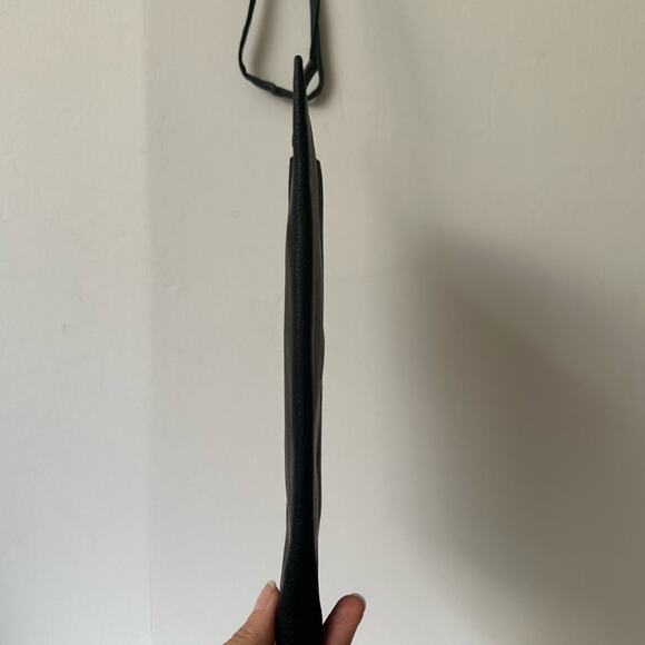 Boris Bidjan Saberi Zip-Around Wallet Bag Black Grained Leather - Picture 12 of 15